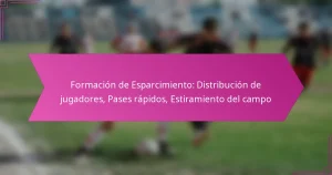 Formación de Esparcimiento: Distribución de jugadores, Pases rápidos, Estiramiento del campo